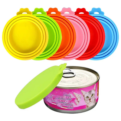 BPA Serbest Yiyecek Kağıt Kapakları Silikon Evcil Hayvan Yemeği Kağıt Kapakları Köpek Kediler için, Bir Kağıt Kapak Çoğu Standart Boyutlu Köpek Kediler için