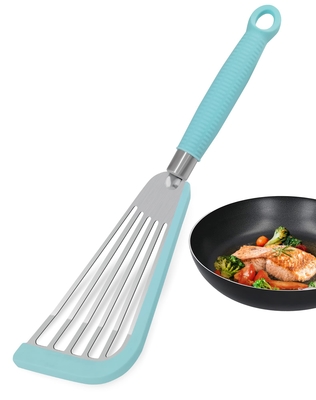 İyi bir fiyat. Fleksibel Paslanmaz Çelik Spatula Silikon Yumuşak Kenarlı Spatula Turner Balık Spatula çevrimiçi