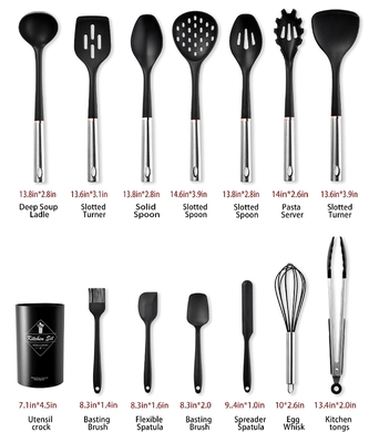 İyi bir fiyat. 14pcs Mutfak Cihazları Set Mutfak Cihazları Set Stiksiz Mutfak Cihazları Paslanmaz Çelik Elli Mutfak Cihazları çevrimiçi