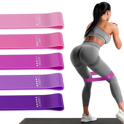 Silikon Direniş Loop Egzersiz Bandı Ev Fitness Elastik Egzersiz 5pcs Bandlar