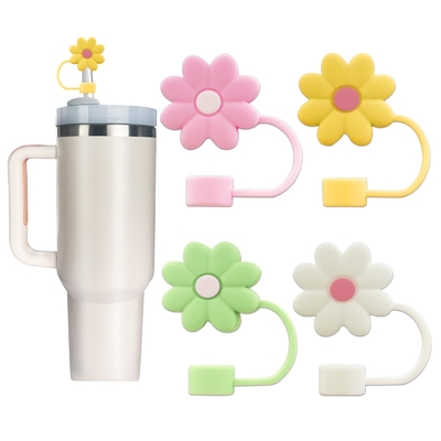İyi bir fiyat. Silikon Çiçek Saman Toppers 9-10mm samanlar için tekrar kullanılabilir kapaklar ve şapkalar Stanley 30 & 40oz Stambler Stanley Cap Kapak çevrimiçi