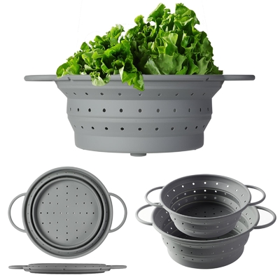 İyi bir fiyat. Silikon Katlanabilir Kolander Seti Gıda Serçe ve 9 Inç Karıştırma Kâsesi 2Pcs Meyve Sebzeler Makarna Serçe BPA Serbest çevrimiçi