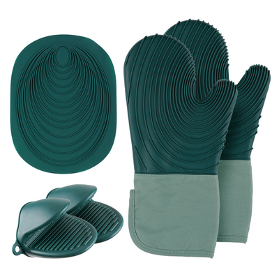 İyi bir fiyat. Silikon Oven Mitts Çift BBQ Eldivenler Isıya dayanıklı Silikon ızgara eldivenleri Silikon Mutfak Aletleri Fırın Eldivenleri çevrimiçi