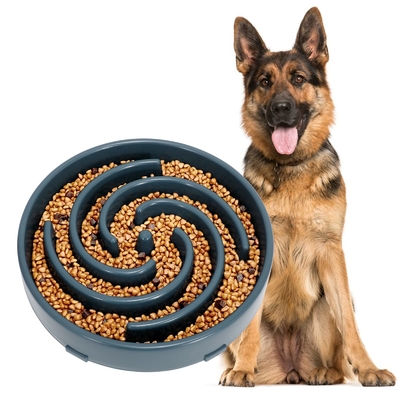 Büyük köpekler için yavaş besleyici köpek kaseleri Çakma karşıtı yavaş besleyici köpek bulmaca kasesi evcil hayvan yavaş yemek interaktif şişme durması