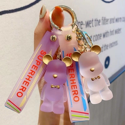 İyi bir fiyat. OEM Hoşgeldiniz Tatlı Elmas Ayı Anahtar Zinciri Kawaii Anahtar Zincirleri Bilezik Kemeri Bilezik Lanyard çevrimiçi