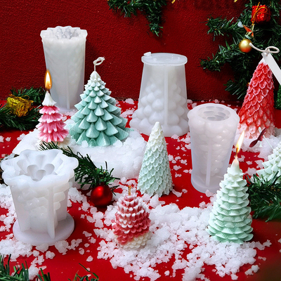 DIY için silikon Noel kalıbı Mum Mum Sabun Sanat El İşlemi Pasta Çikolata Ev Dekoru