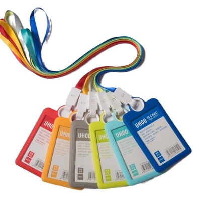 Elsiz Kullanımlı Kişisel Kimlik Kartı Sahibi Zehirli Olmayan Yumuşak Silikon Lanyard