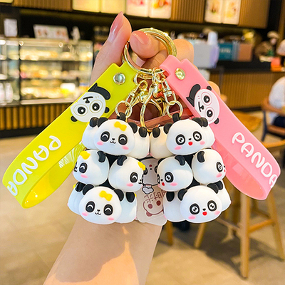 İyi bir fiyat. 2 adet Siyah Beyaz Panda ve Pembe Domuz Anahtar Zinciri Kadınlar Çocuklar Kawaii Sırt Çantası Aksesuarları çevrimiçi