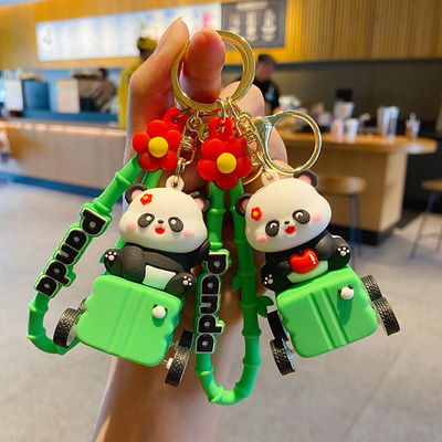 İyi bir fiyat. Silikon Anahtar Zinciri Çantası, Tatlı Panda Anahtar Zinciri Büyüleri çevrimiçi