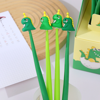 Kalite Tatlı Dinozor Siyah Mürekkep Kalemleri, Karikatür Eğlenceli Kawaii Yazma Gel Kalemleri Çocuklar İçin Ofis Okul Malzemeleri, 16pcs Set (Cute Dinozor) Fabrika
