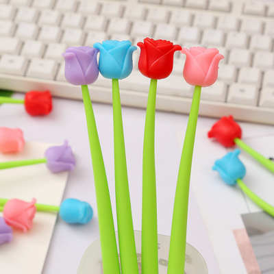 Komik Canlı Çiçek Kalemleri, Yaratıcı Gel Mürekkep Silikon Çiçek Kalemleri Toplu, 0.5 mm Yazma Kalemleri Okul Ofisi Ev, Öğretmen Öğrenci Kadınlar, Parti Dekorasyon Malzemeleri, 6 Pcs/Set (Kıfır Çiçekleri Ve Hayvanlar)