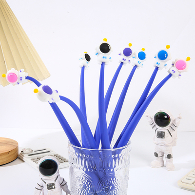 Kalite 12PCS Tatlı Astronot Shaking Gel Kalemleri 0.5 mm, Siyah Mürekkep Gel Yazma Kalemleri Ofis Okul Malzemeleri Öğrenciler Çocuklar Hediye Fabrika