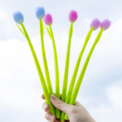 Renk Değiştiren Çiçek Kalemleri - 30 Topu Kalem Paketi Yaratıcı Gel Mürekkep Rollerball Kalemi Okul İçin Ev Ofis Yazıcılık Mağazası Çocuklar Kızlar Hediye, Siyah 0.38mm (Tulip)