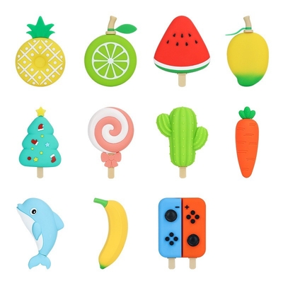 DIY Karikatür Silikon Kalıbı BPA Serbest Gıda Sınıfı Dondurma Küpü Tepsi Çikolata, Şeker, Jelly, reçine, sabun ve daha fazlası için sevimli meyve ve hayvan şekilleri ile