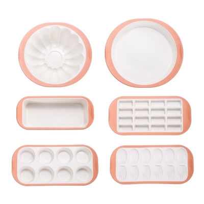 İyi bir fiyat. Silikon Fırın Seti - 6PCS Yapıştırılabilir Yapışkanlık Yoksun Fırın Seti Yakalamalar ve Metal Güçlendirilmiş Çerçeveyle: Yuvarlak Pasta Fırını, Kare Fırın, Ekmek Ekmeği Fırını ve Muffin Kalıpları çevrimiçi