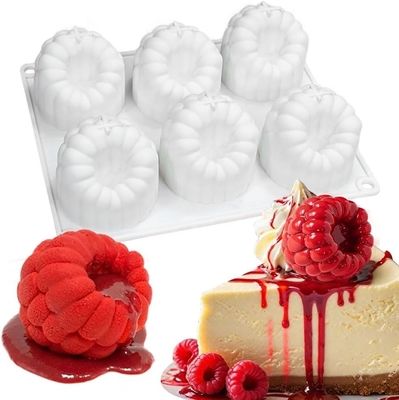 İyi bir fiyat. 6 delikli Sarımsaklar Mousse Pasta Kalıpları Gıda Kaliteli Silikon Kalıplar 3D Sarımsaklar Pudding Pastalar Silikon Kalıplar Tatlı Çikolata Kalıpları Rubus Meyve Pastası Dekorasyon Araçları Yapışkanlık Yapan Kalıplar çevrimiçi