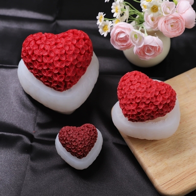 İyi bir fiyat. Platinum Silicone 3D Rose Heart Mold for Chocolate Fondant Soap çevrimiçi