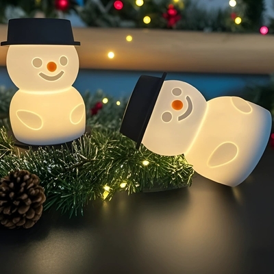 İyi bir fiyat. Snowman Silicone Night Light for Kids - Touch Control, Rechargeable LED çevrimiçi