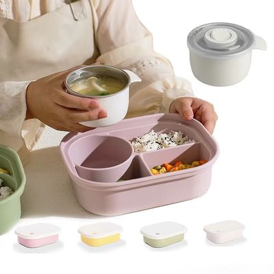 İyi bir fiyat. Premium Stainless Steel & Silicone Lunch Set For Kids And Families – 4-in-1 Combo With Bento Box, Bottle, Snack Cup, And Animal Cutlery Wholesale çevrimiçi