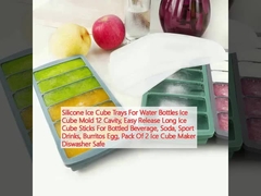 Su Şişeleri için Silikon Buz Küpleri Tepsileri Buz Küpleri Kalıp 12 boşluk, Kolay Çıkış Uzun Buz Küpleri Şişelenmiş İçecek, Soda, Spor İçecekleri, Burritos Yumurta, 2 Paket Buz Küpü Yapımcı Çamaşır makinesi Kasası