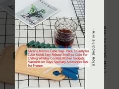 Silikon Mini Buz Küpü Tepsileri Paketi, 6 boşluklu Buz Küpü Kalıpları Kolay Serbestleştirici Küçük Buz Küpü Whisky Kokteyli Soğutmak İçin, Mutfak Gadgetleri Yüklenebilir Buz Tepsileri, Özel Aksesuarlar Dondurucu için Araç